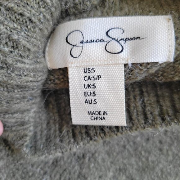JESSICA SIMPSON Oversized Mock Neck Sweater Size S - Picture 6 of 7